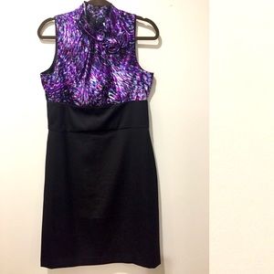 NW Collections Halter Neck Satin Dress